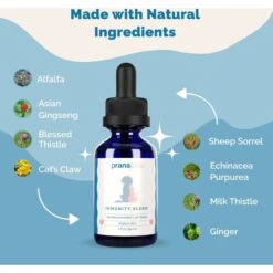 Prana Pets Immunity Blend Immune Health Liquid Cat & Dog Supplement, 2-oz Bottle -Pet Wellness 258968 PT4. AC SS1800 V1678472058