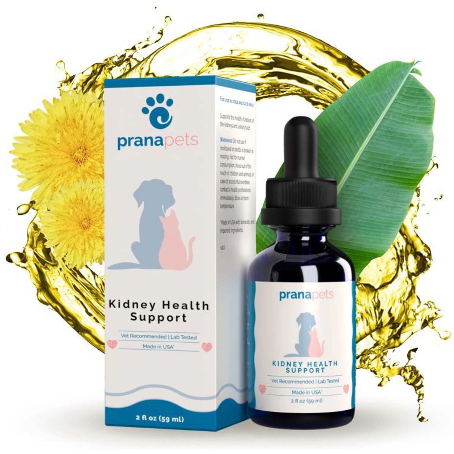 Prana Pets Kidney Health Support Liquid Cat & Dog Supplement, 2-oz Bottle 1 Prana Pets Kidney Health Support Liquid Cat & Dog Supplement, 2-oz Bottle