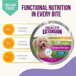 Health Extension Little Cups Chicken & Turkey Recipe Variety Pack Small Breed Grain-Free Wet Puppy Food -Pet Wellness 259013 PT3. AC SS1800 V1607153229
