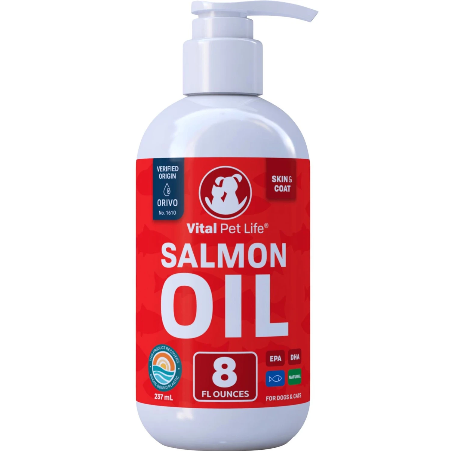 Vital Pet Life Salmon Oil Skin & Coat Health Liquid Cat & Dog Supplement 1 Vital Pet Life Salmon Oil Skin & Coat Health Liquid Cat & Dog Supplement
