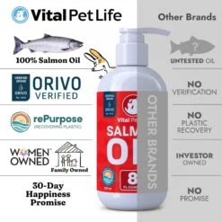 Vital Pet Life Salmon Oil Skin & Coat Health Liquid Cat & Dog Supplement 12 Vital Pet Life Salmon Oil Skin & Coat Health Liquid Cat & Dog Supplement -Pet Wellness 259019 PT4. AC SS1800 V1691511540
