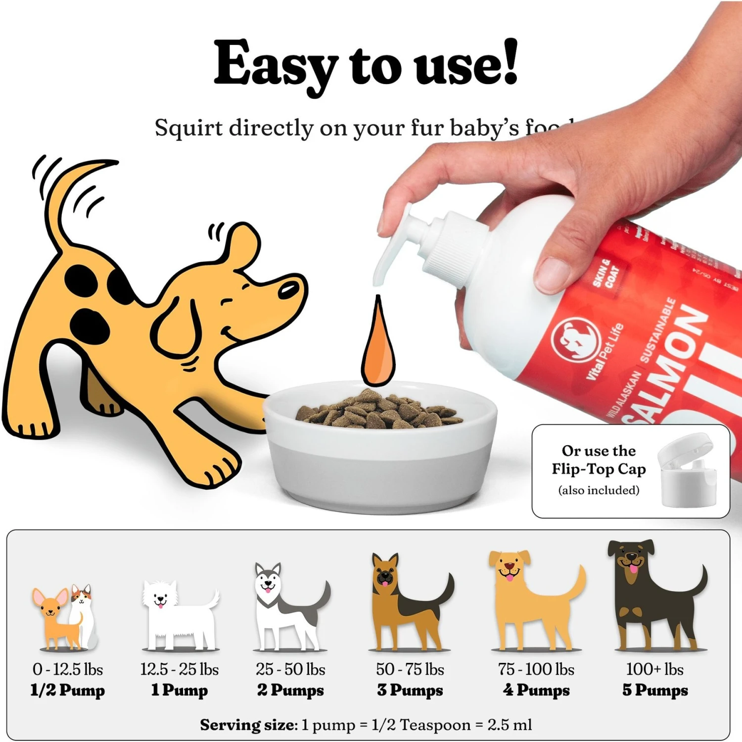 Vital Pet Life Salmon Oil Skin & Coat Health Liquid Cat & Dog Supplement 7 Vital Pet Life Salmon Oil Skin & Coat Health Liquid Cat & Dog Supplement - Image 7