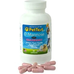 PetTest D-Mannose Urinary Tract Health Cranberry Dog & Cat Supplement, 90 Count