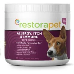 RestoraPet Allergy, Itch & Immune Support Soft Chews Dog Supplement, 60 Count