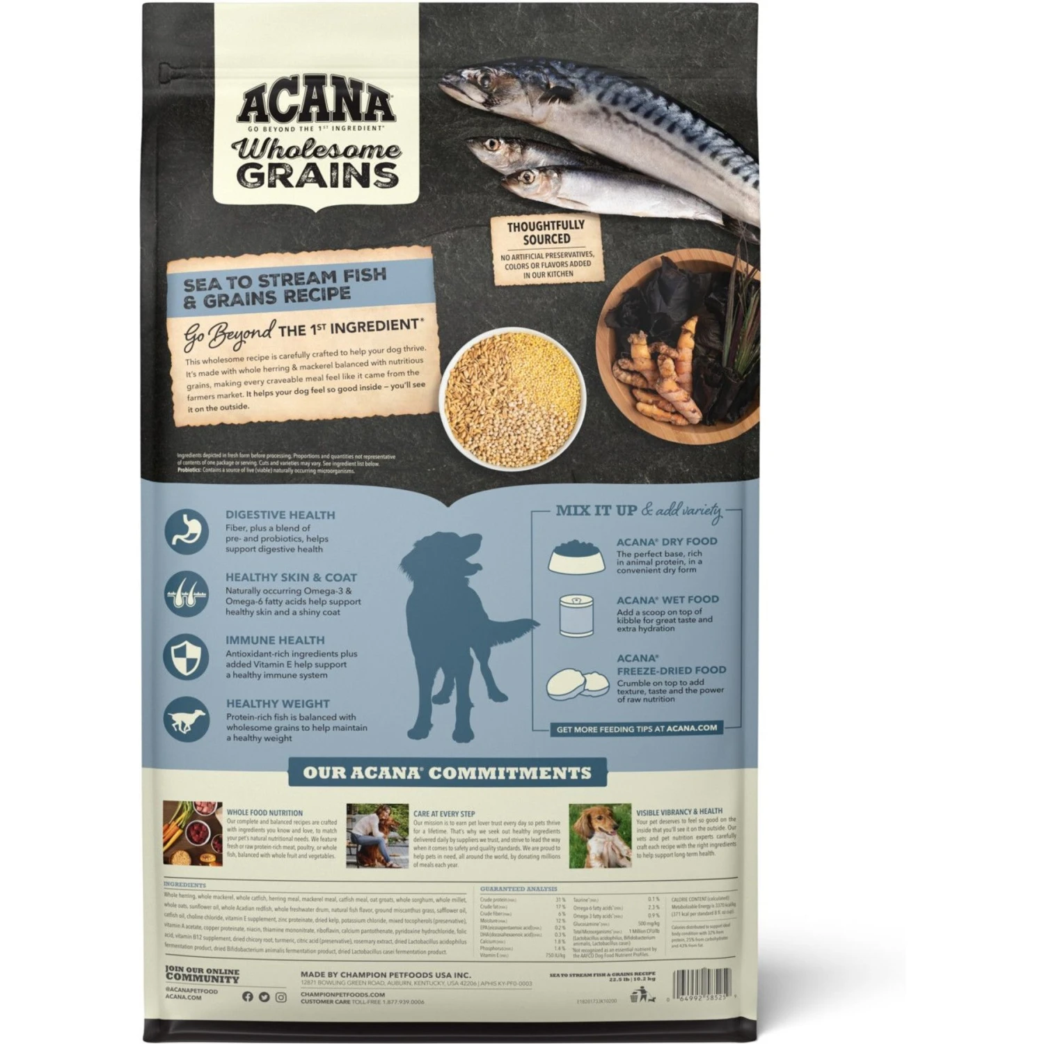 ACANA Sea To Stream Recipe + Wholesome Grains Dry Dog Food 2 ACANA Sea To Stream Recipe + Wholesome Grains Dry Dog Food - Image 2