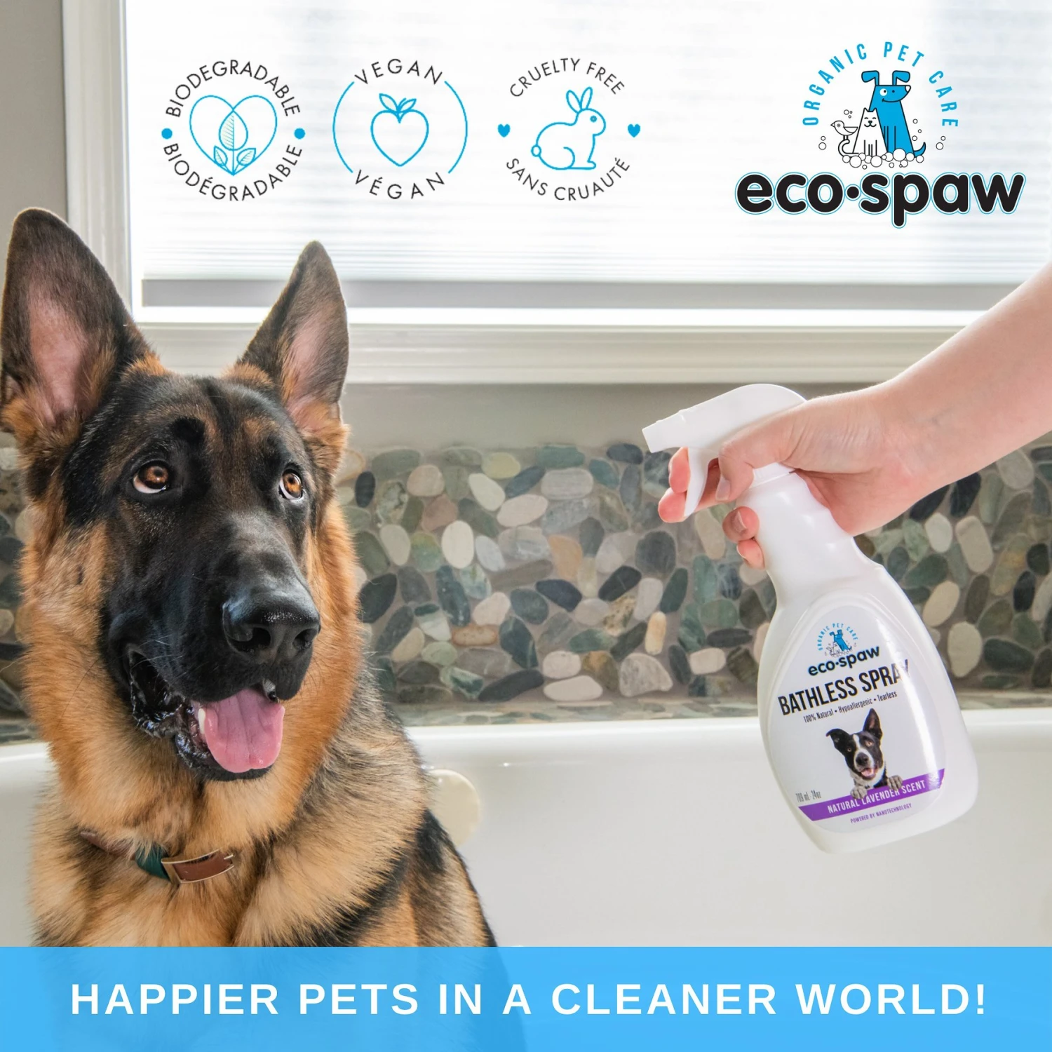 EcoSpaw Lavender Scent Bathless Dog Spray 2 EcoSpaw Lavender Scent Bathless Dog Spray - Image 2