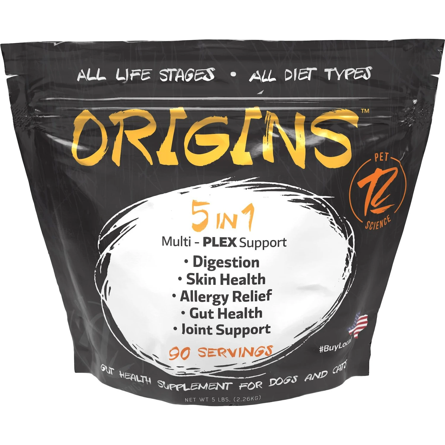 Rogue Pet Science Origins 5 In 1 Multi-Plex Support Dog & Cat Supplement 1 Rogue Pet Science Origins 5 In 1 Multi-Plex Support Dog & Cat Supplement