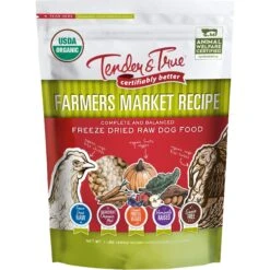 Tender & True Farmers Market Recipe Freeze-Dried Raw Dog Food, 1-lb Bag
