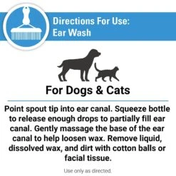 VetClassics Tea Tree Oil Dog & Cat Ear Wash, 4-oz Bottle -Pet Wellness 262758 PT7. AC SS1800 V1614353513