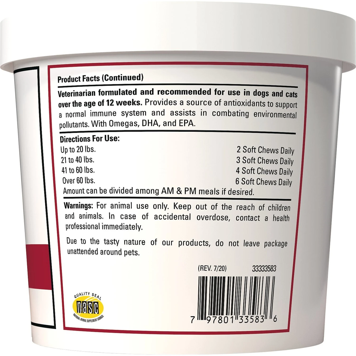 VetClassics Allergy Skin & Coat Soft Chews Dog & Cat Supplement, 90 Count 2 VetClassics Allergy Skin & Coat Soft Chews Dog & Cat Supplement, 90 Count - Image 2
