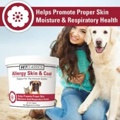VetClassics Allergy Skin & Coat Soft Chews Dog & Cat Supplement, 90 Count 12 VetClassics Allergy Skin & Coat Soft Chews Dog & Cat Supplement, 90 Count -Pet Wellness 262768 PT4. AC SS1800 V1614358003