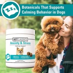 VetClassics Anxiety & Stress Calming Support Soft Chews Dog Supplement, 120 Count -Pet Wellness 262770 PT4. AC SS1800 V1614358288