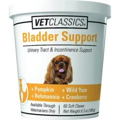 VetClassics Bladder Support Urinary Tract & Incontinence Support Dog Supplement, 60 Count