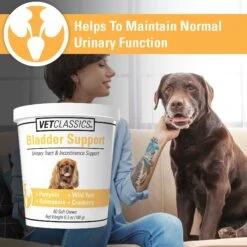 VetClassics Bladder Support Urinary Tract & Incontinence Support Dog Supplement, 60 Count -Pet Wellness 262774 PT4. AC SS1800 V1614358283