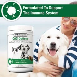 VetClassics CAS Options Extra Strength Immune & Antioxidant Support Dog & Cat Supplement 8 VetClassics CAS Options Extra Strength Immune & Antioxidant Support Dog & Cat Supplement -Pet Wellness 262776 PT4. AC SS1800 V1614358880