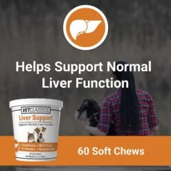 VetClassics Liver Support Soft Chews Dog & Cat Supplement 11 VetClassics Liver Support Soft Chews Dog & Cat Supplement -Pet Wellness 262783 PT3. AC SS1800 V1614359207