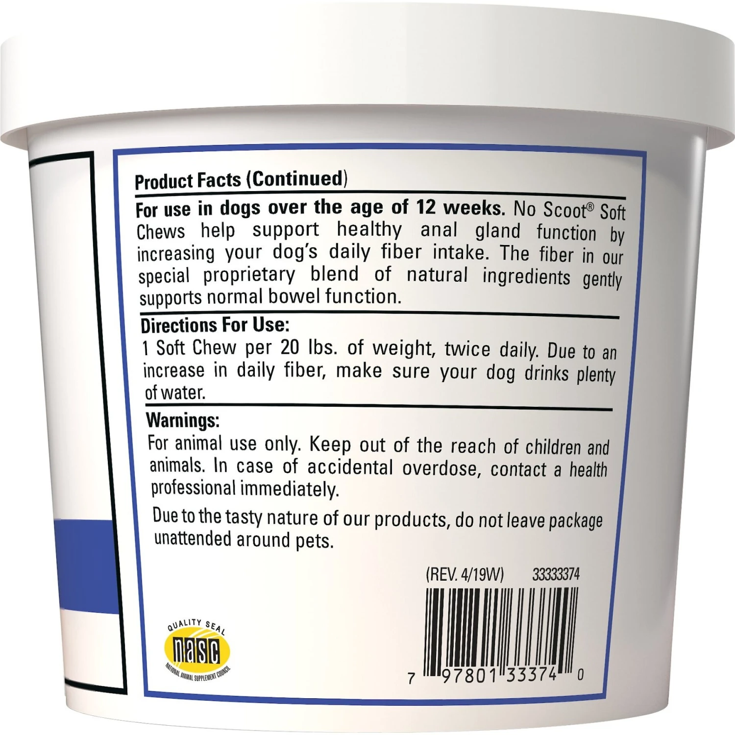 VetClassics No Scoot Anal Gland Function Support Soft Chews Dog Supplement 2 VetClassics No Scoot Anal Gland Function Support Soft Chews Dog Supplement - Image 2