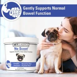 VetClassics No Scoot Anal Gland Function Support Soft Chews Dog Supplement 12 VetClassics No Scoot Anal Gland Function Support Soft Chews Dog Supplement -Pet Wellness 262788 PT4. AC SS1800 V1614356779