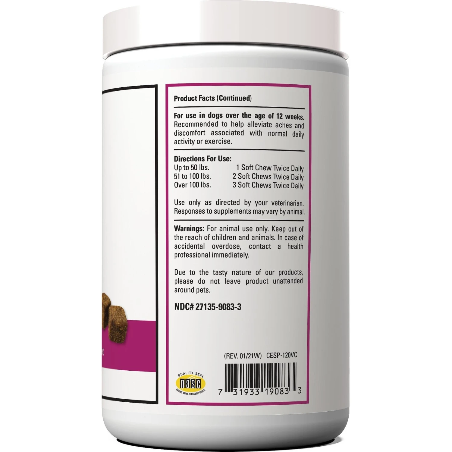 VetClassics Pain Plus Extra Strength Soft Chews Dog Supplement, 120 Count 2 VetClassics Pain Plus Extra Strength Soft Chews Dog Supplement, 120 Count - Image 2