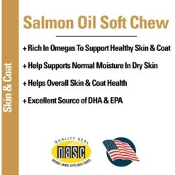 VetClassics Salmon Oil Soft Chews Dog & Cat Supplement, 90 Count 13 VetClassics Salmon Oil Soft Chews Dog & Cat Supplement, 90 Count -Pet Wellness 262795 PT5. AC SS1800 V1614352592