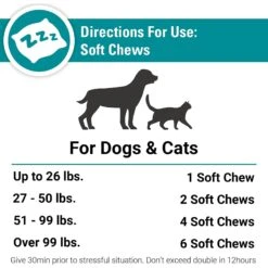 VetClassics Stress Away Calming Aid Soft Chews Dog & Cat Supplement, 65 Count 15 VetClassics Stress Away Calming Aid Soft Chews Dog & Cat Supplement, 65 Count -Pet Wellness 262800 PT7. AC SS1800 V1614352883