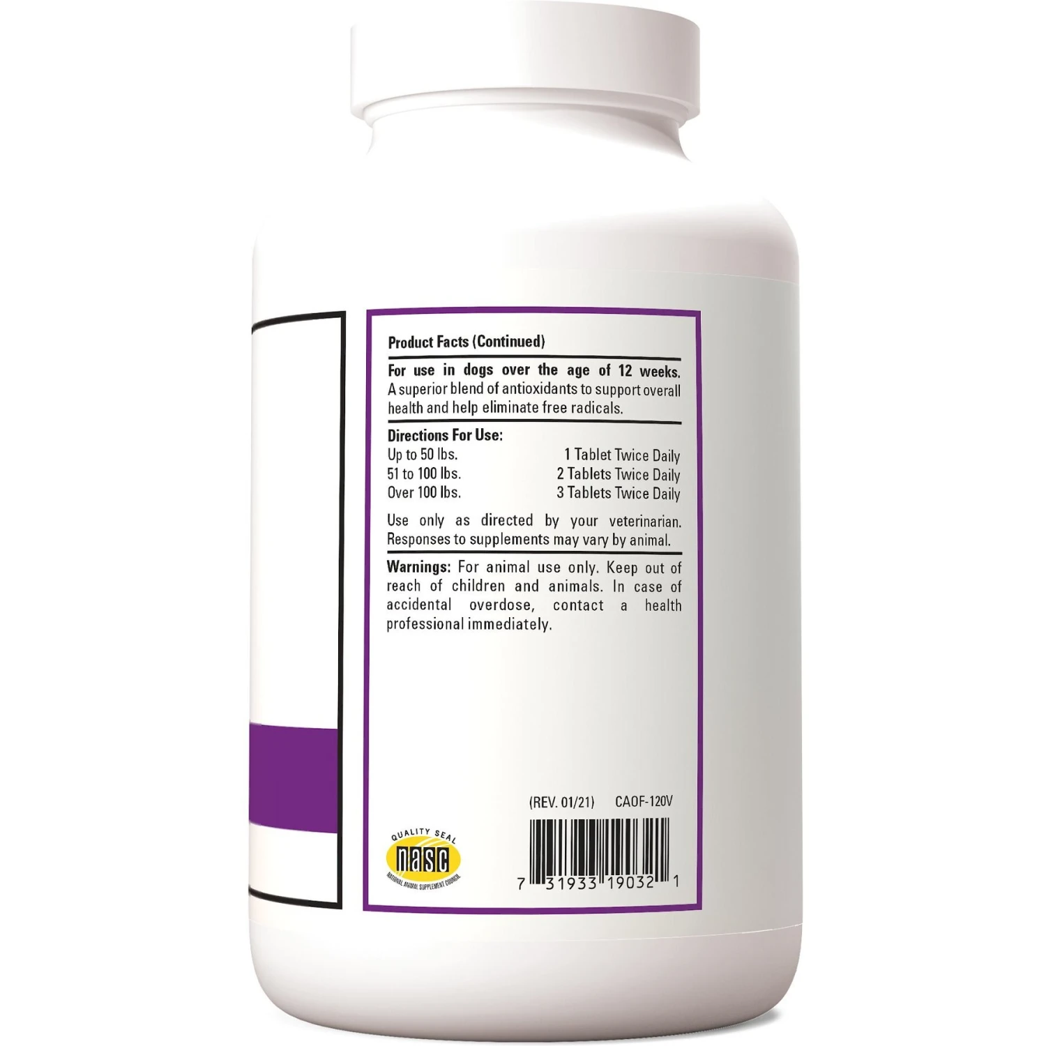VetClassics Antioxidants With Coenzyme Q-10 Chewable Tablets Dog Supplement, 120 Count 2 VetClassics Antioxidants With Coenzyme Q-10 Chewable Tablets Dog Supplement, 120 Count - Image 2