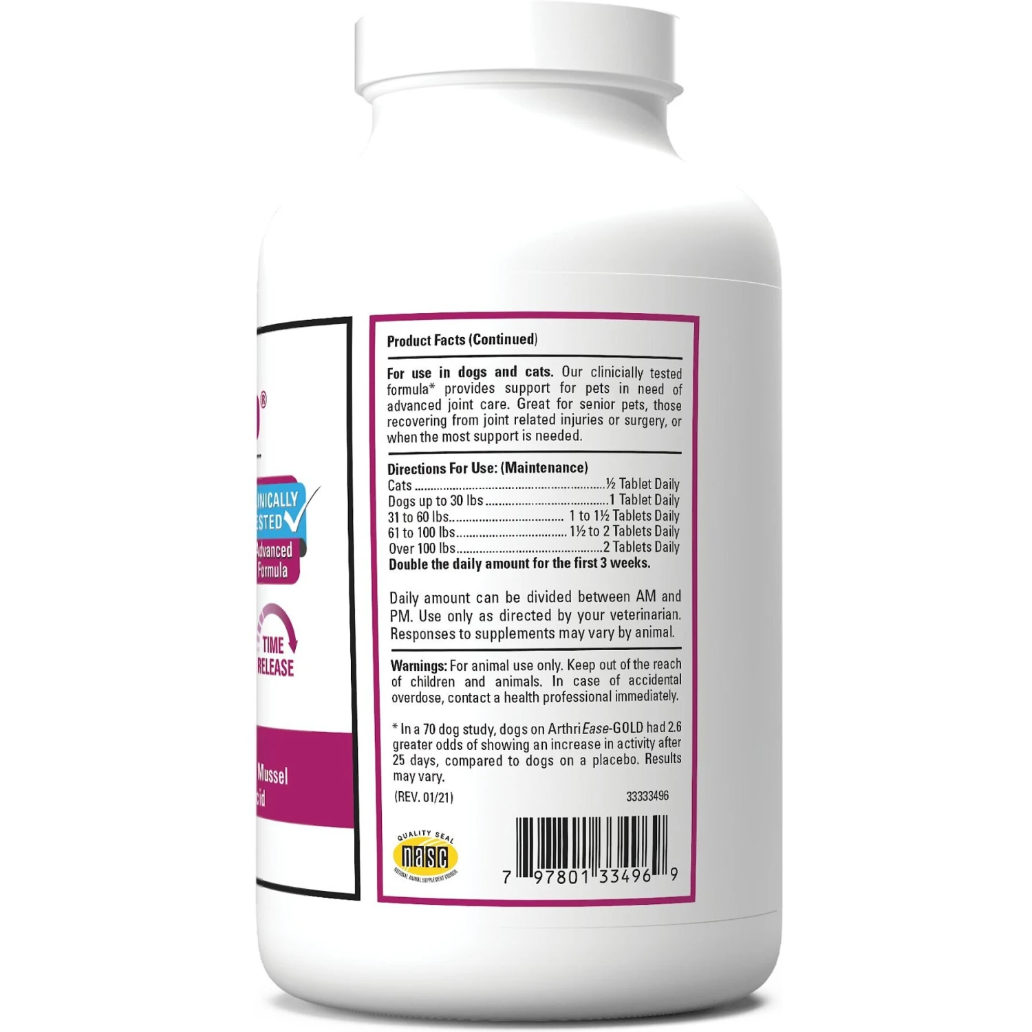 VetClassics ArthriEase-GOLD Hip & Joint & Support Chewable Tablets Dog & Cat Supplement 2 VetClassics ArthriEase-GOLD Hip & Joint & Support Chewable Tablets Dog & Cat Supplement - Image 2