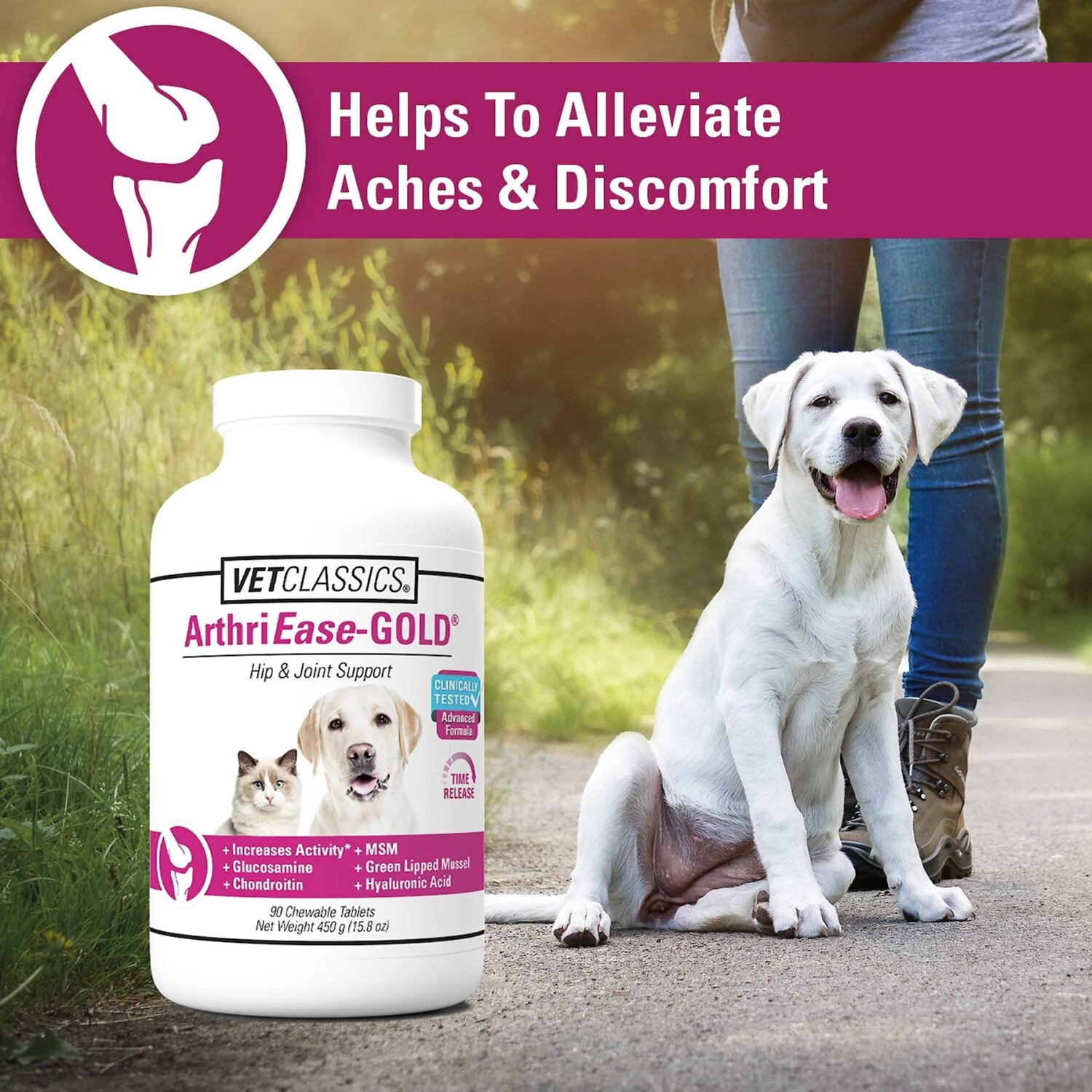 VetClassics ArthriEase-GOLD Hip & Joint & Support Chewable Tablets Dog & Cat Supplement 5 VetClassics ArthriEase-GOLD Hip & Joint & Support Chewable Tablets Dog & Cat Supplement - Image 5