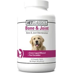 VetClassics Bone & Joint Maintenance Chewable Tablets Dog Supplement, 120 Count