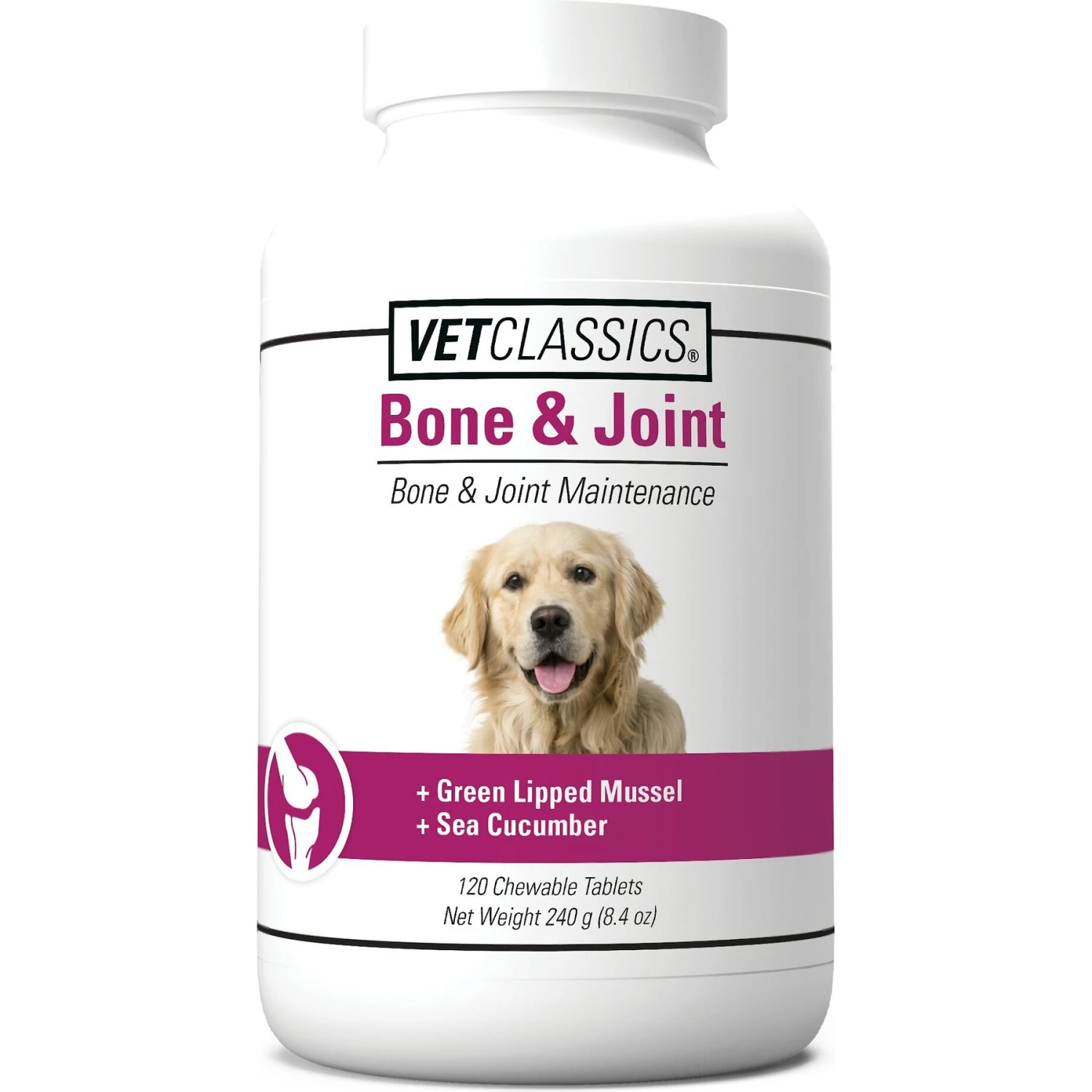 VetClassics Bone & Joint Maintenance Chewable Tablets Dog Supplement, 120 Count 1 VetClassics Bone & Joint Maintenance Chewable Tablets Dog Supplement, 120 Count