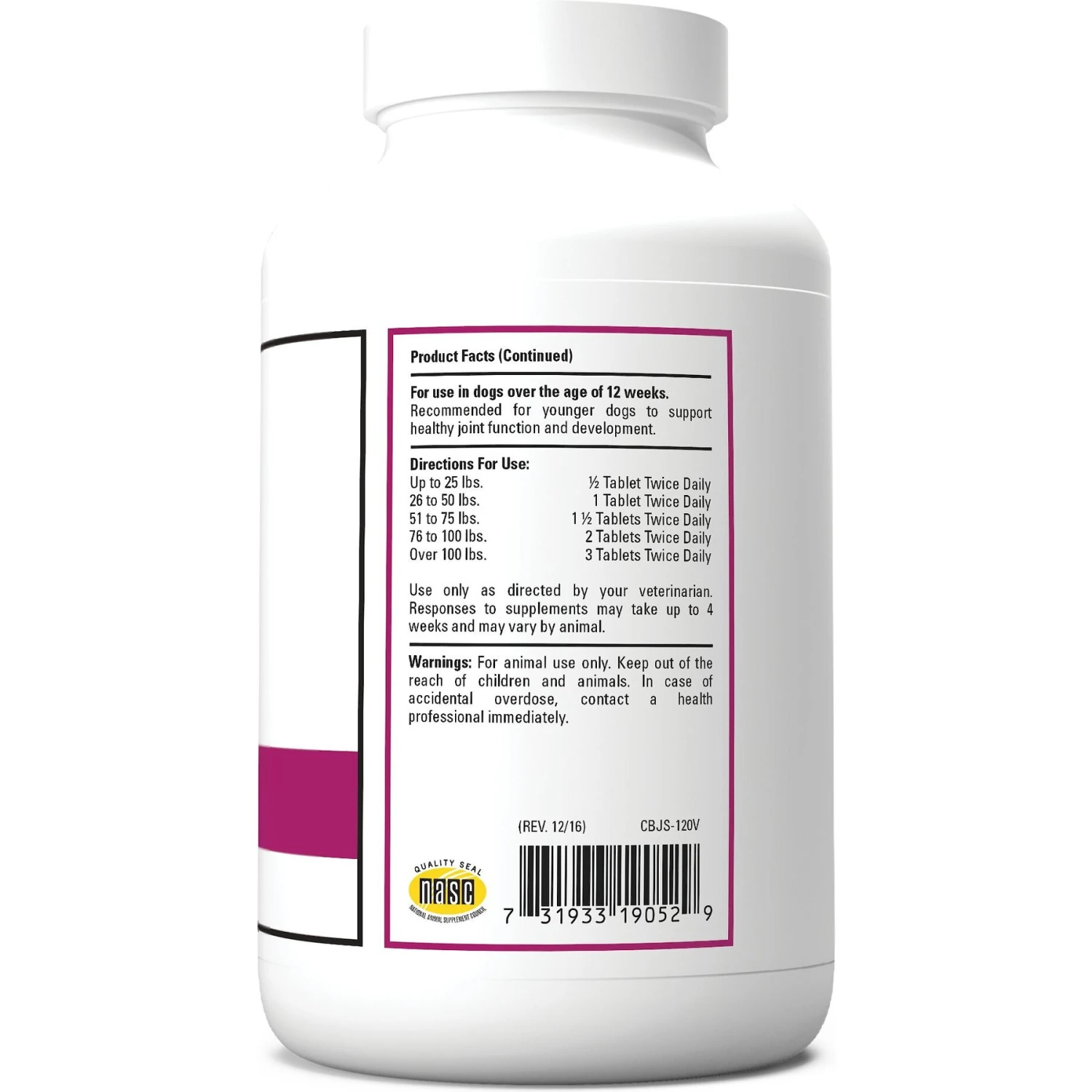 VetClassics Bone & Joint Maintenance Chewable Tablets Dog Supplement, 120 Count 2 VetClassics Bone & Joint Maintenance Chewable Tablets Dog Supplement, 120 Count - Image 2