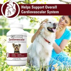 VetClassics Cardiovascular Support With Coenzyme Q-10 Chewable Tablets Dog Supplement, 120 Count -Pet Wellness 262815 PT4. AC SS1800 V1614353186