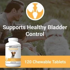VetClassics Incontinence Support Chewable Tablets Dog Supplement, 120 Count -Pet Wellness 262821 PT3. AC SS1800 V1614358305