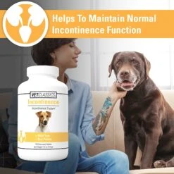 VetClassics Incontinence Support Chewable Tablets Dog Supplement, 120 Count -Pet Wellness 262821 PT4. AC SS1800 V1614358024