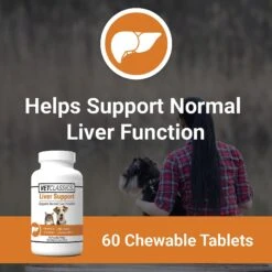 VetClassics Liver Support Chewable Tablets Dog & Cat Supplement, 60 Count 11 VetClassics Liver Support Chewable Tablets Dog & Cat Supplement, 60 Count -Pet Wellness 262823 PT3. AC SS1800 V1614358928