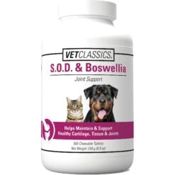 VetClassics S.O.D. & Boswellia Joint Support Chewable Tablets Dog & Cat Supplement