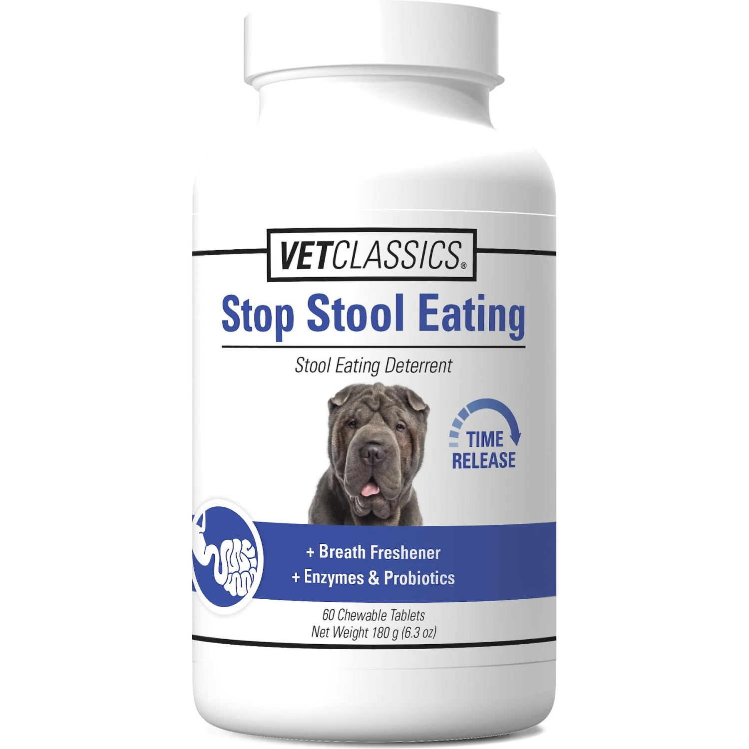 VetClassics Stop Stool Eating Deterrent Chewable Tablets Dog Supplement, 60 Count 1 VetClassics Stop Stool Eating Deterrent Chewable Tablets Dog Supplement, 60 Count