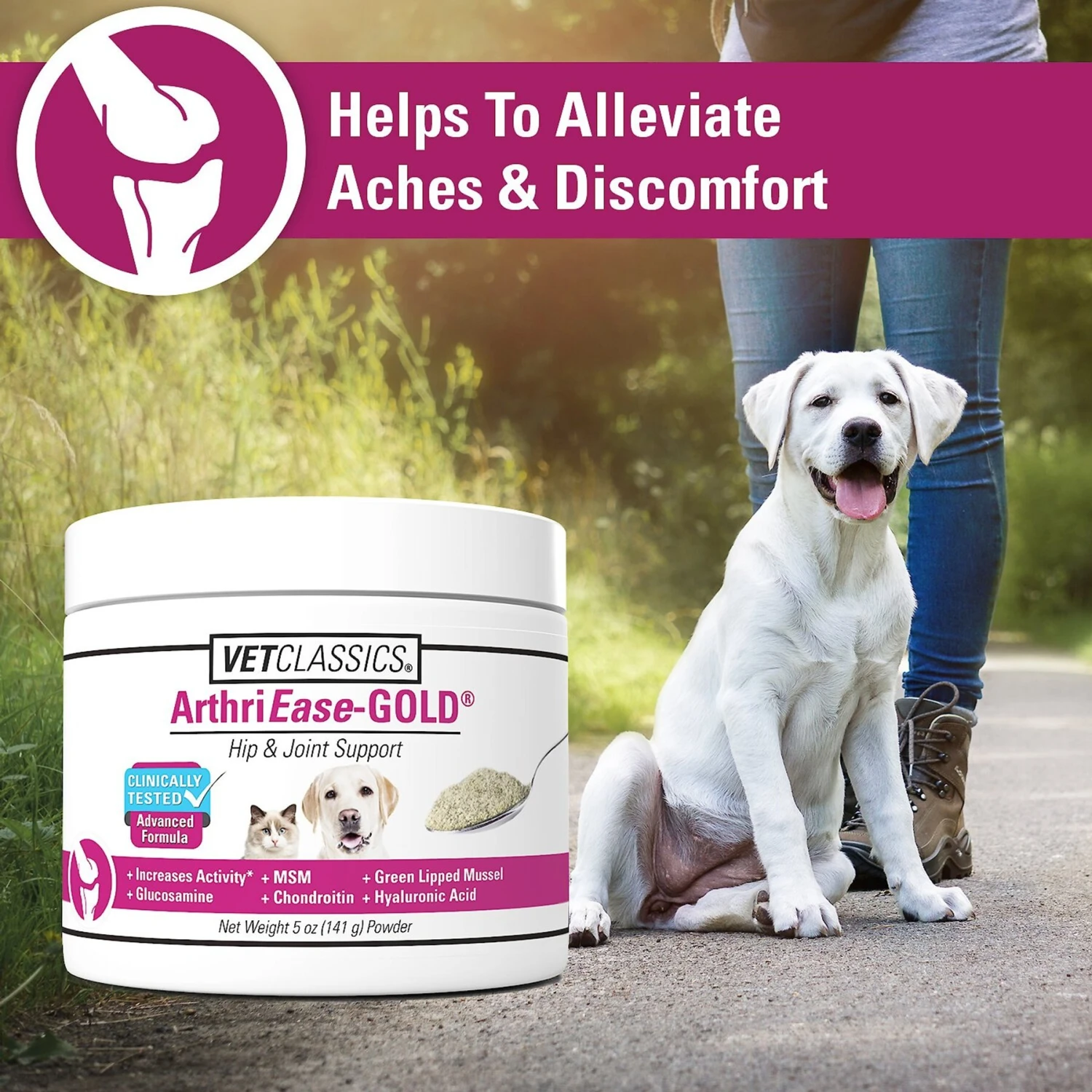 VetClassics ArthriEase-GOLD Hip & Joint Support Powder Dog & Cat Supplement 5 VetClassics ArthriEase-GOLD Hip & Joint Support Powder Dog & Cat Supplement - Image 5