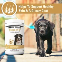VetClassics Omega 3-6-9 Skin & Coat Supplement Powder Dog & Cat Supplement, 14-oz Bottle -Pet Wellness 262844 PT4. AC SS1800 V1614358597