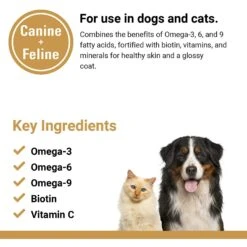 VetClassics Omega 3-6-9 Skin & Coat Supplement Powder Dog & Cat Supplement, 14-oz Bottle -Pet Wellness 262844 PT6. AC SS1800 V1614357394