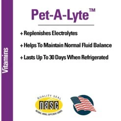 VetClassics Pet-A-Lyte Oral Electrolyte Solution Dog & Cat Supplement, 32-oz Bottle -Pet Wellness 262851 PT5. AC SS1800 V1614358925
