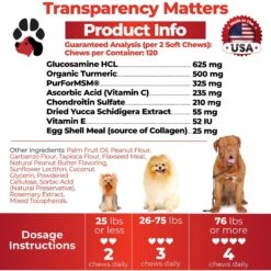 Plano Paws ActivTreats Advanced Hip & Joint Natural Peanut Butter Flavor Soft Chews Dog Supplement, 120 Count 11 Plano Paws ActivTreats Advanced Hip & Joint Natural Peanut Butter Flavor Soft Chews Dog Supplement, 120 Count -Pet Wellness 262902 PT5. AC SS1800 V1607382754