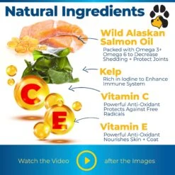 Plano Paws Salmon Treats Advanced Skin & Coat Natural Salmon Flavor Soft Chews Dog Supplement, 120 Count 10 Plano Paws Salmon Treats Advanced Skin & Coat Natural Salmon Flavor Soft Chews Dog Supplement, 120 Count -Pet Wellness 262906 PT4. AC SS1800 V1607380372