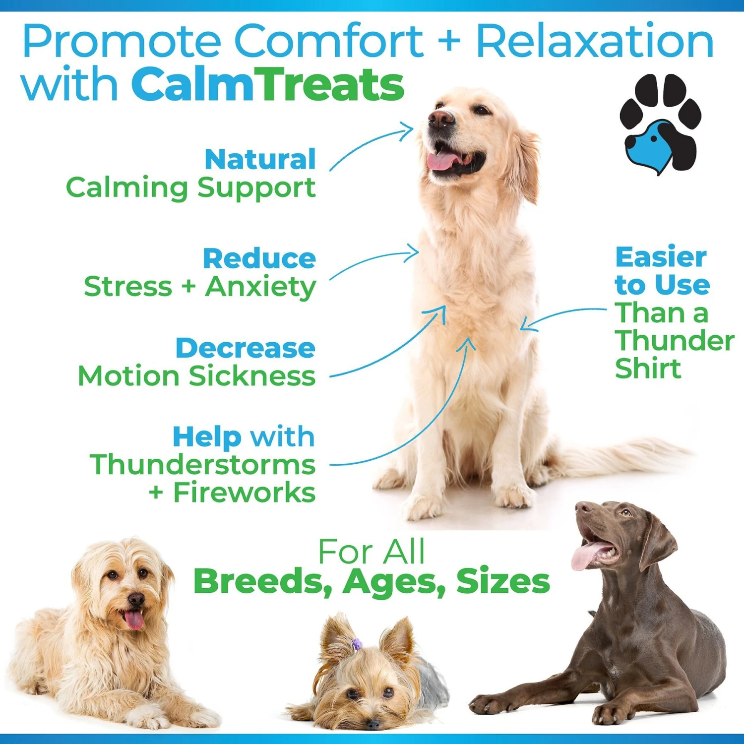 Plano Paws Calm Treats Advanced Calming Natural Chicken Flavor Chews Dog Supplement, 120 Count 3 Plano Paws Calm Treats Advanced Calming Natural Chicken Flavor Chews Dog Supplement, 120 Count - Image 3