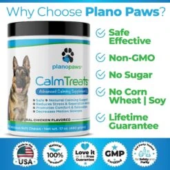 Plano Paws Calm Treats Advanced Calming Natural Chicken Flavor Chews Dog Supplement, 120 Count 9 Plano Paws Calm Treats Advanced Calming Natural Chicken Flavor Chews Dog Supplement, 120 Count -Pet Wellness 262908 PT3. AC SS1800 V1607380393