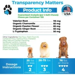 Plano Paws Calm Treats Advanced Calming Natural Chicken Flavor Chews Dog Supplement, 120 Count 11 Plano Paws Calm Treats Advanced Calming Natural Chicken Flavor Chews Dog Supplement, 120 Count -Pet Wellness 262908 PT5. AC SS1800 V1607401644