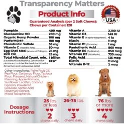 Plano Paws Vita Treats 15 In 1 Multivitamins Natural Chicken Flavor Soft Chews Dog Supplement, 120 Count -Pet Wellness 262910 PT5. AC SS1800 V1607400184