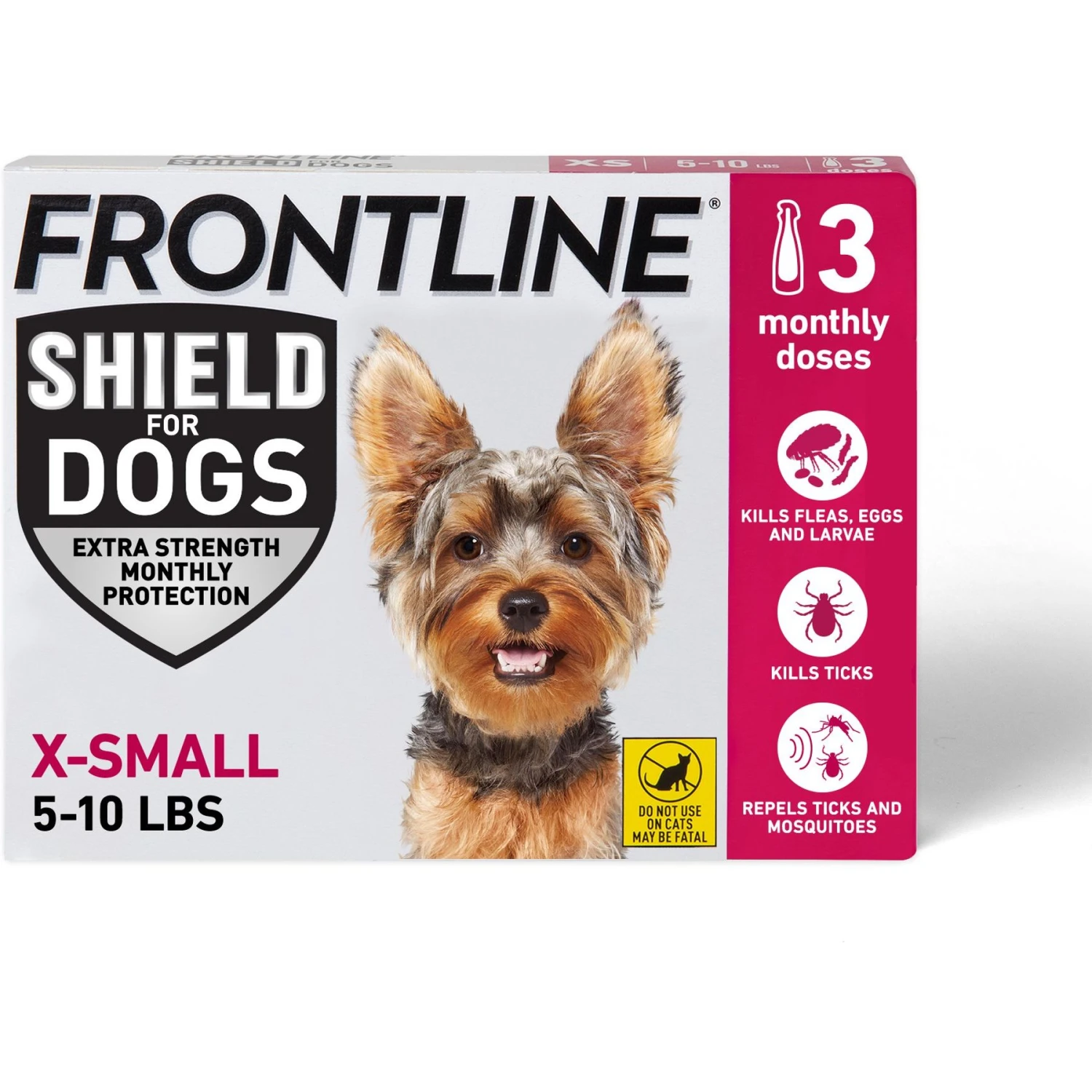 Frontline Shield Flea & Tick Treatment For Extra Small Dogs, 5 - 10 Lbs 1 Frontline Shield Flea & Tick Treatment For Extra Small Dogs, 5 - 10 Lbs