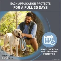 Frontline Shield Flea & Tick Treatment For Medium Dogs, 21 - 40 Lbs -Pet Wellness 263174 PT4. AC SS1800 V1696449937