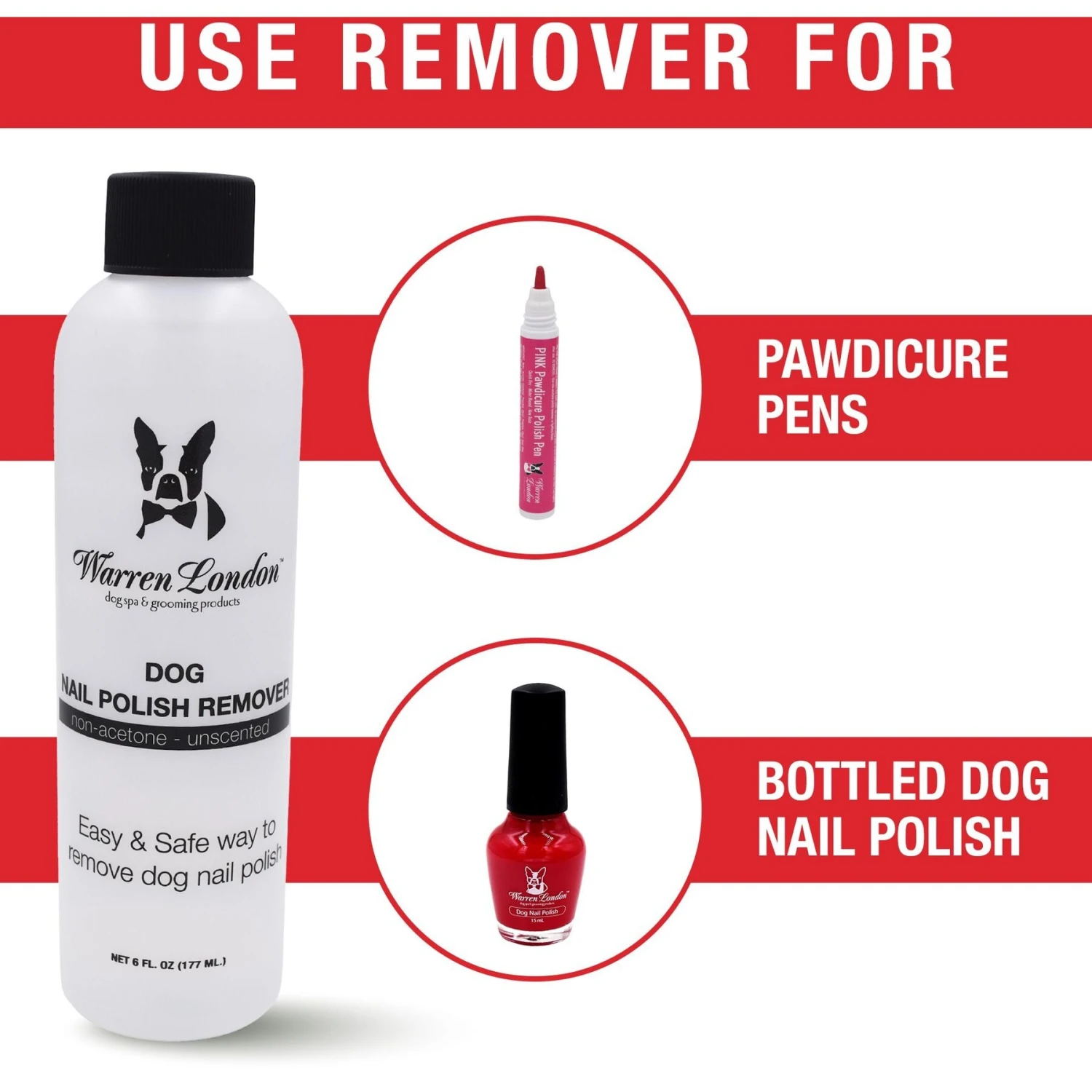 Warren London Dog Nail Polish Remover, 6-oz Bottle 4 Warren London Dog Nail Polish Remover, 6-oz Bottle - Image 4